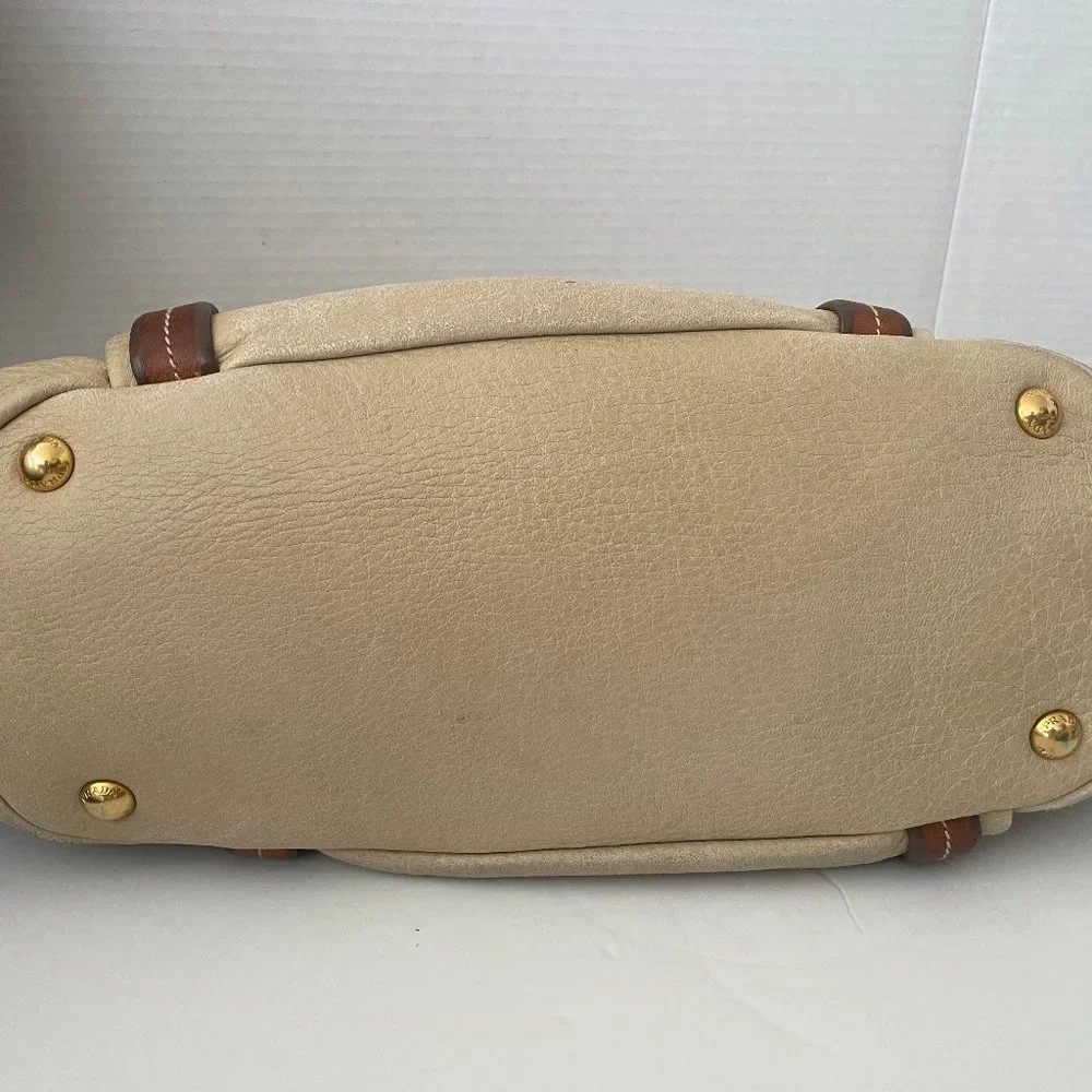 PRADA Shoulder Bag Leather Beige Auth - Picture 10 of 16